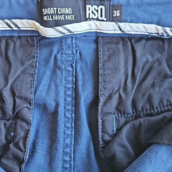 RSQ Jeans Men's Blue‎ Short Chino Well Above the Knee Shorts Sz 36 - Picture 7 of 11